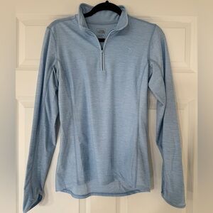 The North Face Light Blue Quarter Zip Longsleeve top